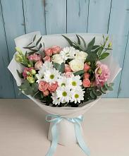 Букет цветов из:  Розы, Лизиантусы и Хризантемы #REPLACE_PRED# Сафоново Мурманской области