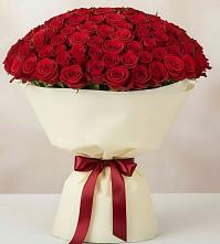 Букет 101 Красная роза Милано в Сафоново Мурманской области