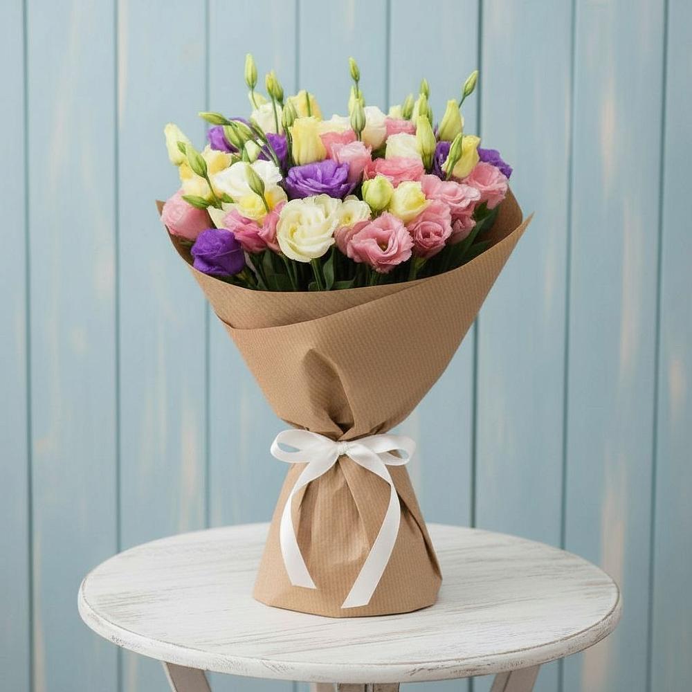 Букет цветов из: Лизиантусы в Сафоново Мурманской области