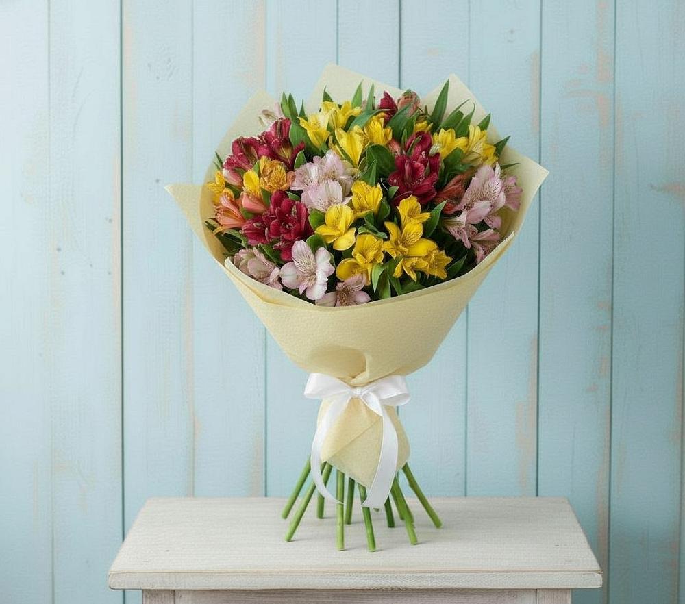 Букет цветов из: Альстромерии в Сафоново Мурманской области