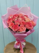 Букет 15 Розовых роз Равель #REPLACE_PRED# Сафоново Мурманской области