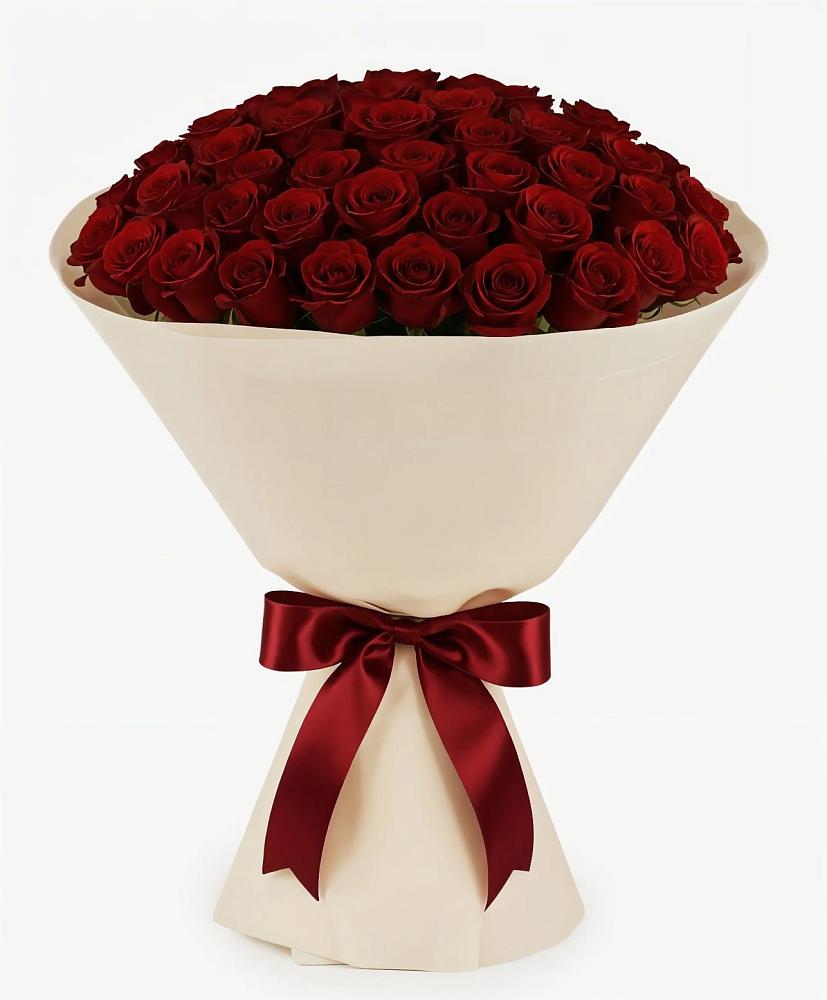 Букет 101 Бордовая роза Блэк Бакарра в Сафоново Мурманской области