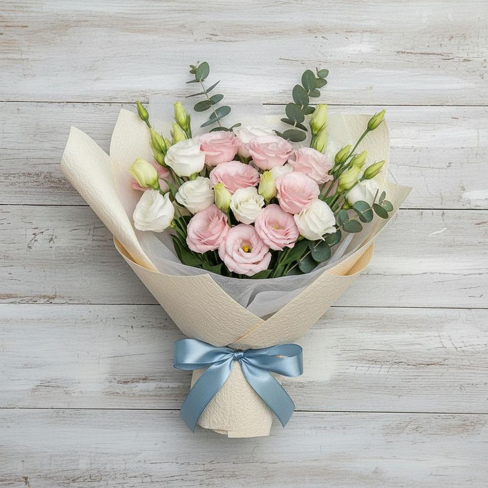 Букет цветов из: Лизиантусы в Сафоново Мурманской области